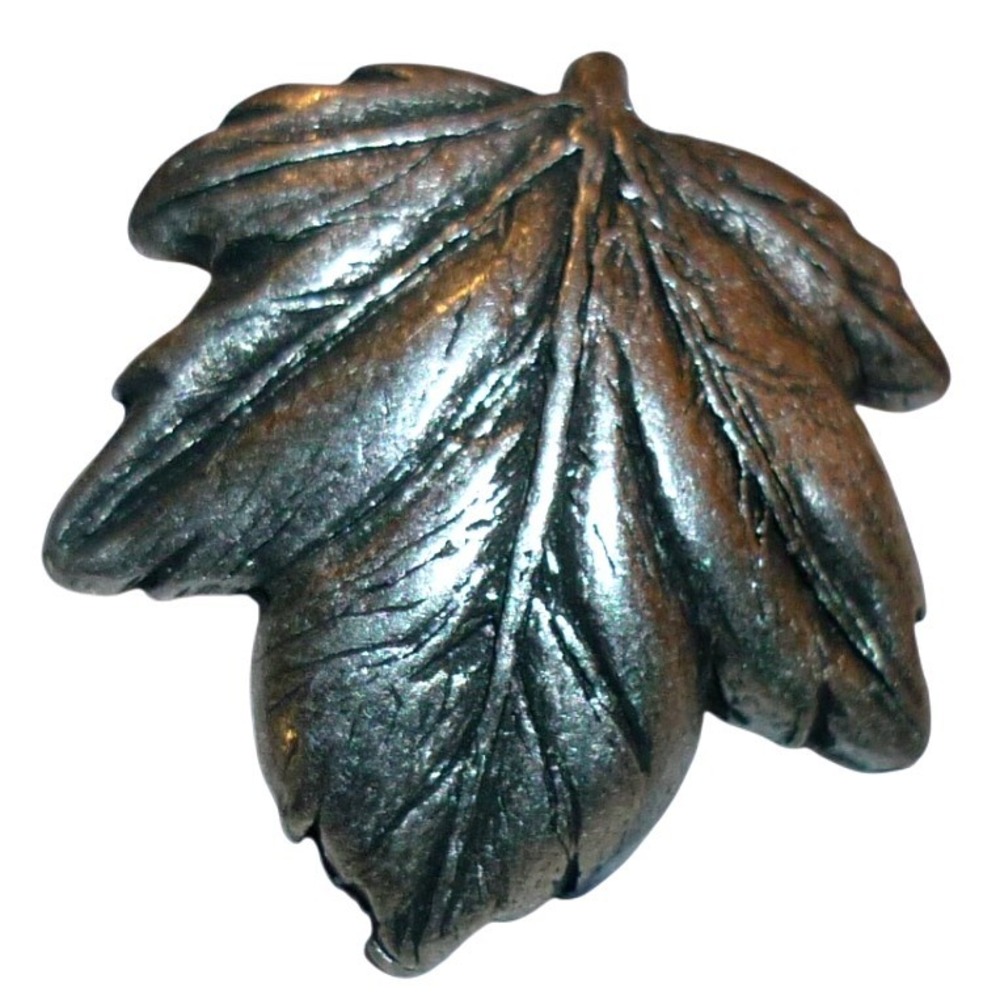 JJ Jonette Jewelry Pewter Maple Leaf Button 1 Inch Shank